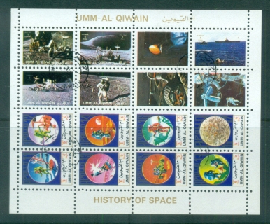 Umm-al-Qiwain-1972-Apollo-11-to-17-Space-Missions-small-size-Sheetlet-CTO