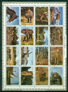 Umm-al-Qiwain-1972-Mi1002-1015-Wild-Animal-sheetlet-CTO