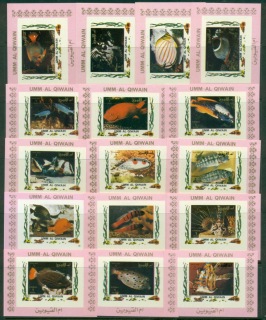 Umm-al-Qiwain-1972-Mi1306-1321-Tropical-Fish-I-Pink-IMPERF-16xDLMS-MLH