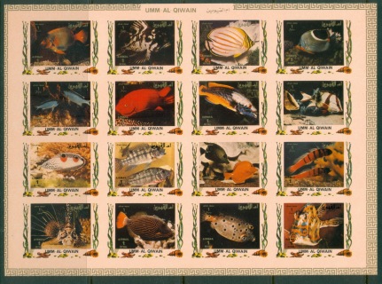 Umm-al-Qiwain-1972-Mi1306B-1321B-Tropical-Fish-I-sheetlet-IMPERF-MUH