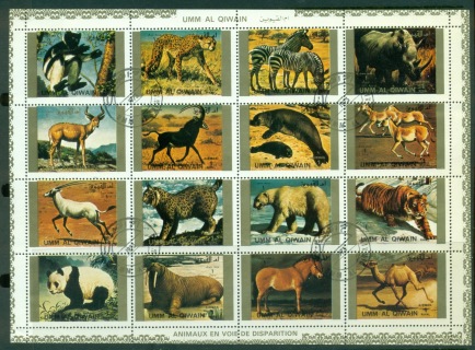 Umm-al-Qiwain-1972-Mi1370-1385-Animals-in-Danger-of-Extinction-sheetlet-CTO