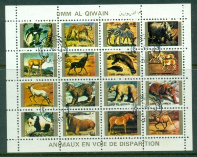 Umm-al-Qiwain-1972-Mi1386-14015-Animals-in-Danger-of-Extinction-small-size-sheetlet-CTO