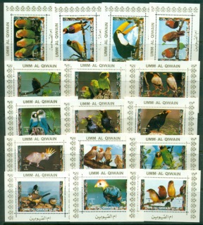 Umm-al-Qiwain-1972-Mi1402-1417-Birds-II-White-Perf-16xDLMS-MLH