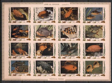 Umm-al-Qiwain-1972-Mi1466-1481B-Tropical-Fish-II-sheetlet-IMPERF-MUH