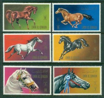 Umm-al-Qiwain-1972-Mi496-501-Horses-MLH