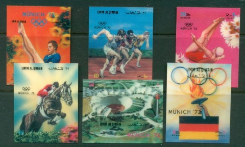 Umm-al-Qiwain-1972-Mi587-592-Summer-Olympics-Munich