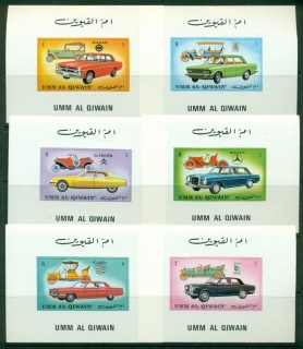 Umm-al-Qiwain-1972-Mi637-642-Old-New-Automobiles-6xDLMS-MLH