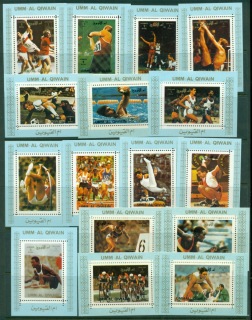 Umm-al-Qiwain-1972-Mi954-969-Summer-Olympics-Munich-16xDLMS-Blue-perf-MLH