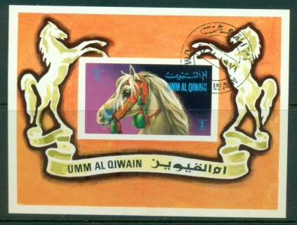 Umm-al-Qiwain-1972-MiMS36B-Horses-MS-CTO