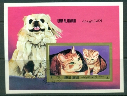 Umm-al-Qiwain-1972-MiMS55-Cats-Dogs-MS-CTO