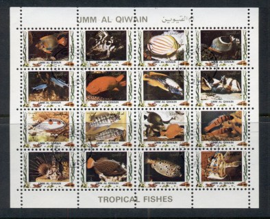 Umm-al-Qiwain-1972-Tropical-Fish-Pt-I-sheetlet-small-size-CTO