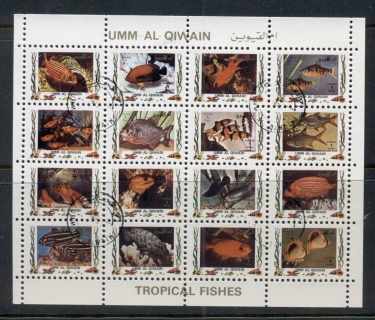 Umm-al-Qiwain-1972-Tropical-Fish-Pt-II-sheetlet-small-size-CTO