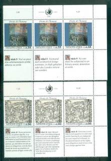 UN-Geneva-1990-Human-Rights-2x-Str-3-CTO-lot66067