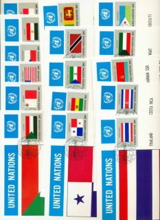 UN-New-York-1981-Flags-maxi-cards-15-lot32192