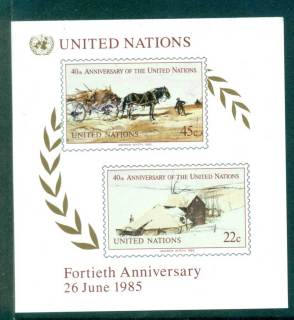 UN-New-York-1985-40th-Anniversary-of-UN-MS-MUH-lot40933