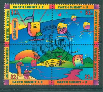 UN-New-York-1997-Earth-Summit-Blk-4-CTO-lot66027