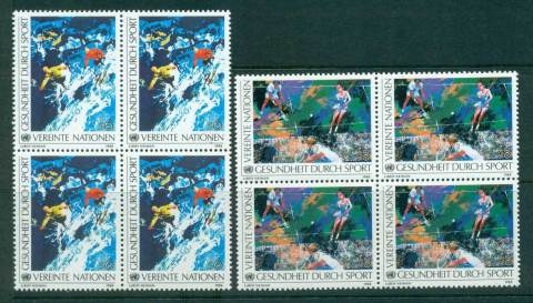 UN-Vienna-1988-Health-in-Sports-Blk-4-MUH-lot41018