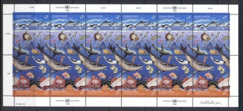 UN-Vienna-1992-Clean-Oceans-sheet-MUH