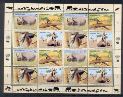 UN-Vienna-1995-Endangered-Species-sheet-MUH