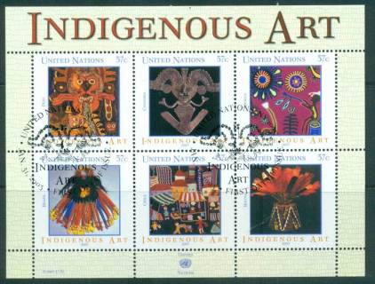 UN-Vienna-2003-Indigenous-Art-MS-CTO-lot56010