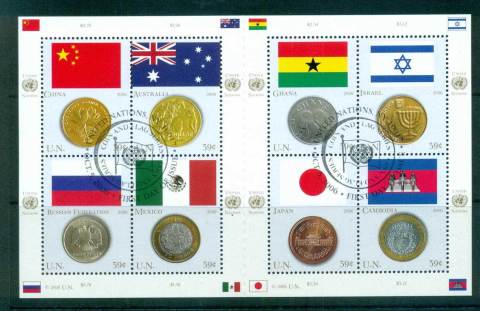 UN-Vienna-2006-Flags-Coins-MS-CTO-lot66007