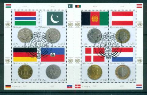 UN-Vienna-2006-Flags-Coins-MS-CTO-lot66076