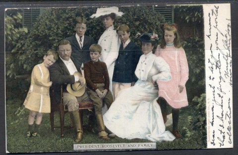 USA-1906-PPC-President-Roosevelt-Family