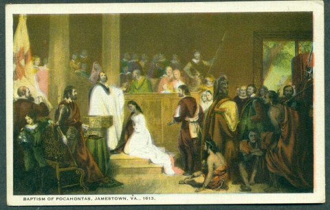 USA-1930s-Baptism-of-Pocahontas