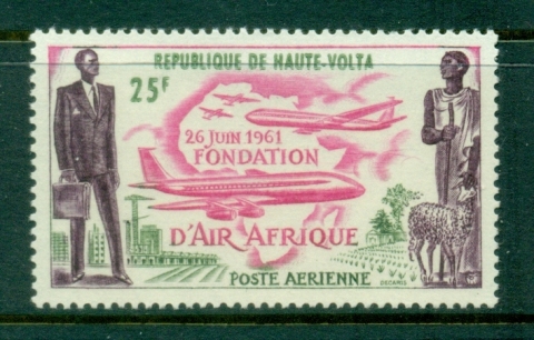 Upper-Volta-1962-Air-Afrique-MUH