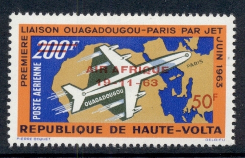 Upper-Volta-1963-Air-Afrique-Opt-MLH