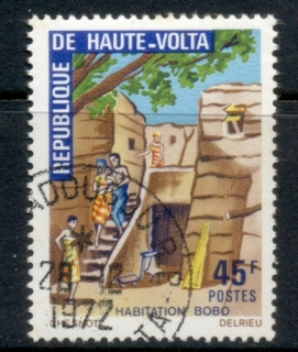 Upper-Volta-1971-72-UNICEF-Houses-45f-CTO