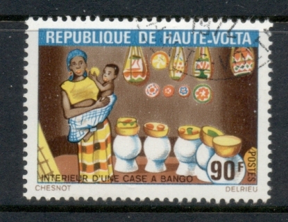 Upper-Volta-1971-72-UNICEF-Houses-90f-CTO