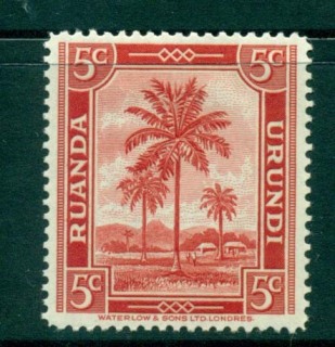 Ruanda-Urundi-1942-5c-Palm-Trees-MLH-Lot30853