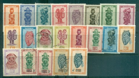 Ruanda-Urundi-1948-50-Pictorials-Carvings-Asst-MLH-FU