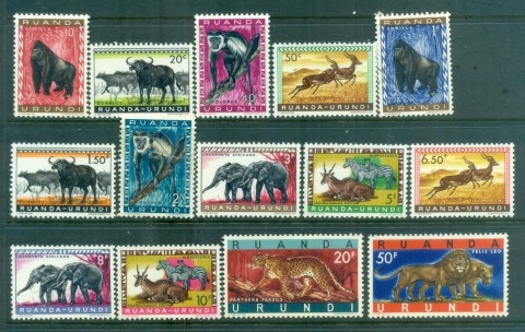 Ruanda-Urundi-1959-61-African-Wildlife-2fr-MNG-MUH-MLH-MNG