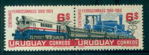 Uruguay-1972-Trains-pr-Opt-MUH-lot51990