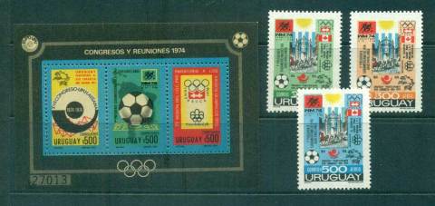 Uruguay-1976-UPU-Centenary-Olympics-Soccer-MS-3-MUH-lot56364