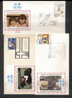 Uruguay-1979-IYC-International-year-of-the-Child-3x-FDC