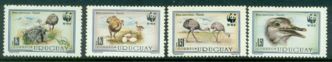 Uruguay-1993-WWF-The-Greater-Rhea-Bird-MUH