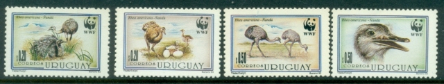 Uruguay-1993-WWF-The-Greater-Rhea-Bird-MUH