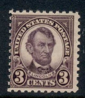 USA-1923-26-Sc584-3c-Lincoln-Rotary-Perf-10-MLH