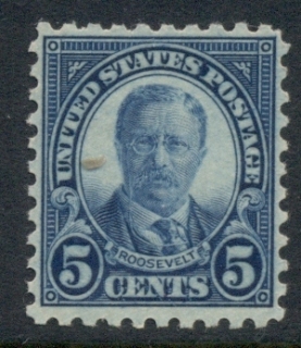 USA-1923-26-Sc586-5c-Roosevelt-Rotary-Perf-10-MLH