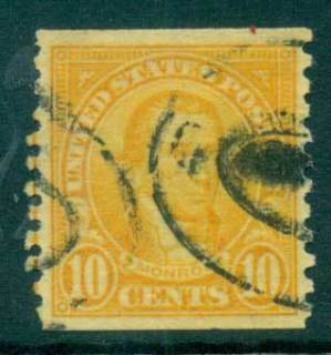 USA-1923-29-Sc603-10c-Monroe-Coil-Perf-10-vert-RotaryFU-lot68104