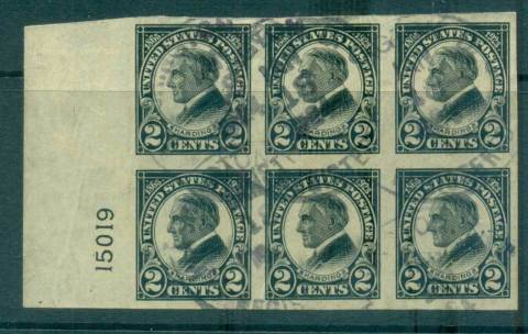 USA-1923-Sc611-Harding-Memorial-IMPERF-PB6-15019-FU-lot67331