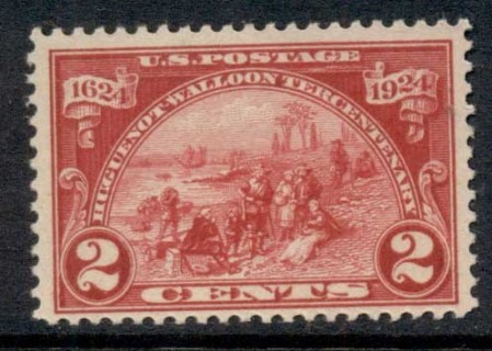 USA-1924-Sc615-Hugenot-Walloon-Tercentenary-2c-MLH