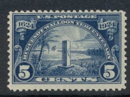 USA-1924-Sc616-Hugenot-Walloon-Tercentenary-6c-MLH