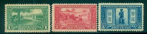 USA-1925-Sc617-19-Lexington-Concord-MLH-lot67352