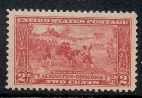 USA-1925-Sc618-Lexington-Concord-2c-MLH