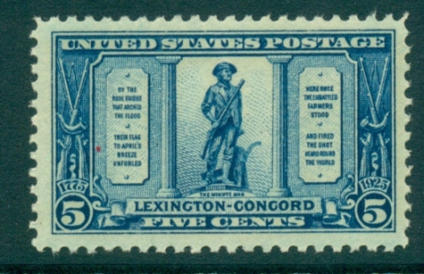 USA-1925-Sc619-5c-Lexington-Concord-MUH-lot33651