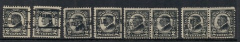 USA-1926-Sc610-Harding-Memorial-Flat-Plate-Asst-Precancels